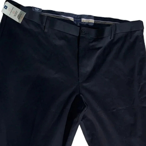 NWT Dockers Signature Big & Tall Classic Fit Lux Cotton Pants 50W×32L Blue - Picture 5 of 15